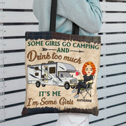 Never Dreamed I'd Grow Up To Be A Super Sexy Camping Lady - Gift For Campers - Personalized Custom Zippered Canvas Bag