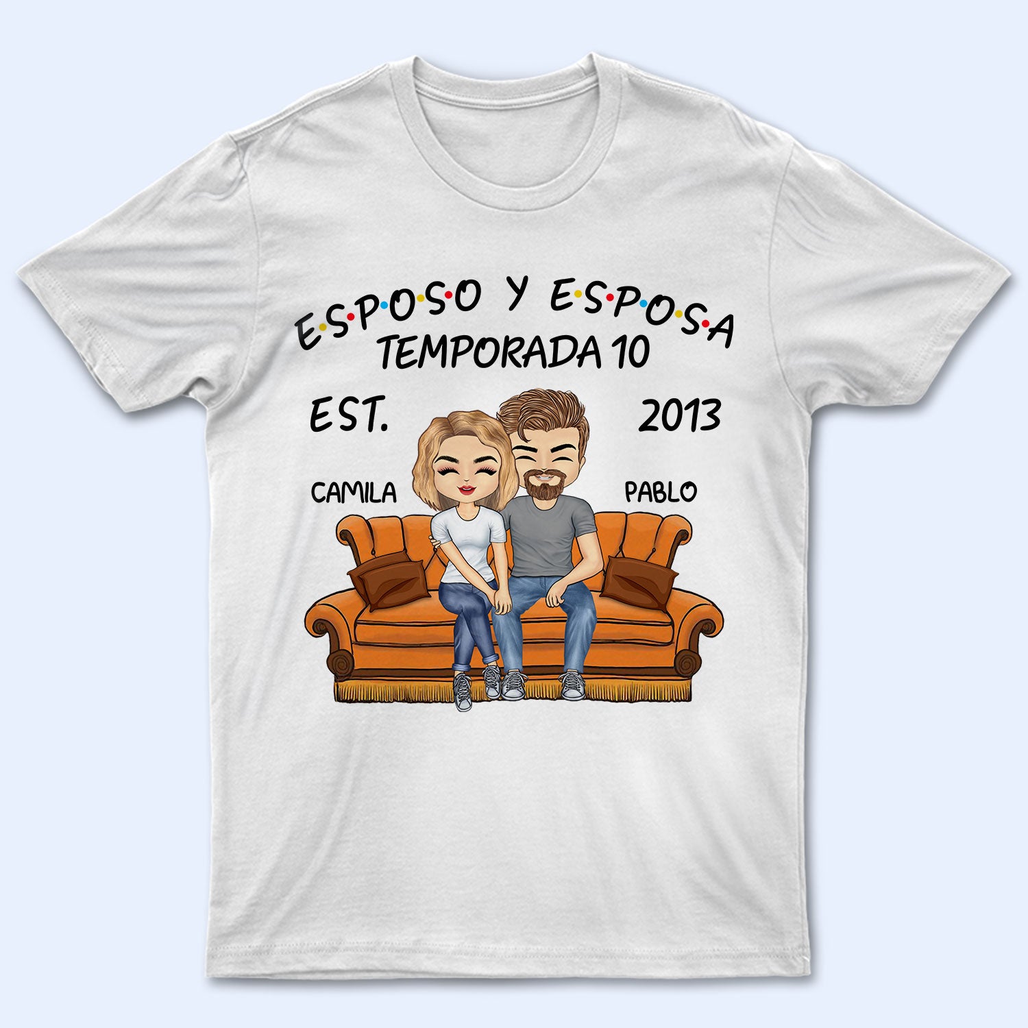 Esposo Y Esposa Temporada - T Shirt Personalizado