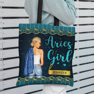 Zodiac Girl Nutrition Facts - Birthday Gift For Her - Personalized Custom Zippered Canvas Bag