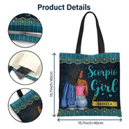 Zodiac Girl Nutrition Facts - Birthday Gift For Her - Personalized Custom Zippered Canvas Bag