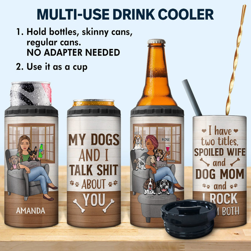 Thank You Best Dog Mom Ever - Birthday, Anniversary Gift For Dog Lover, Woman Who Loves Dogs - Personalized 4 In 1 Can Cooler Tumbler