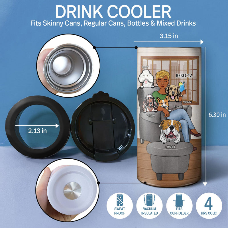 Thank You Best Dog Mom Ever - Birthday, Anniversary Gift For Dog Lover, Woman Who Loves Dogs - Personalized 4 In 1 Can Cooler Tumbler