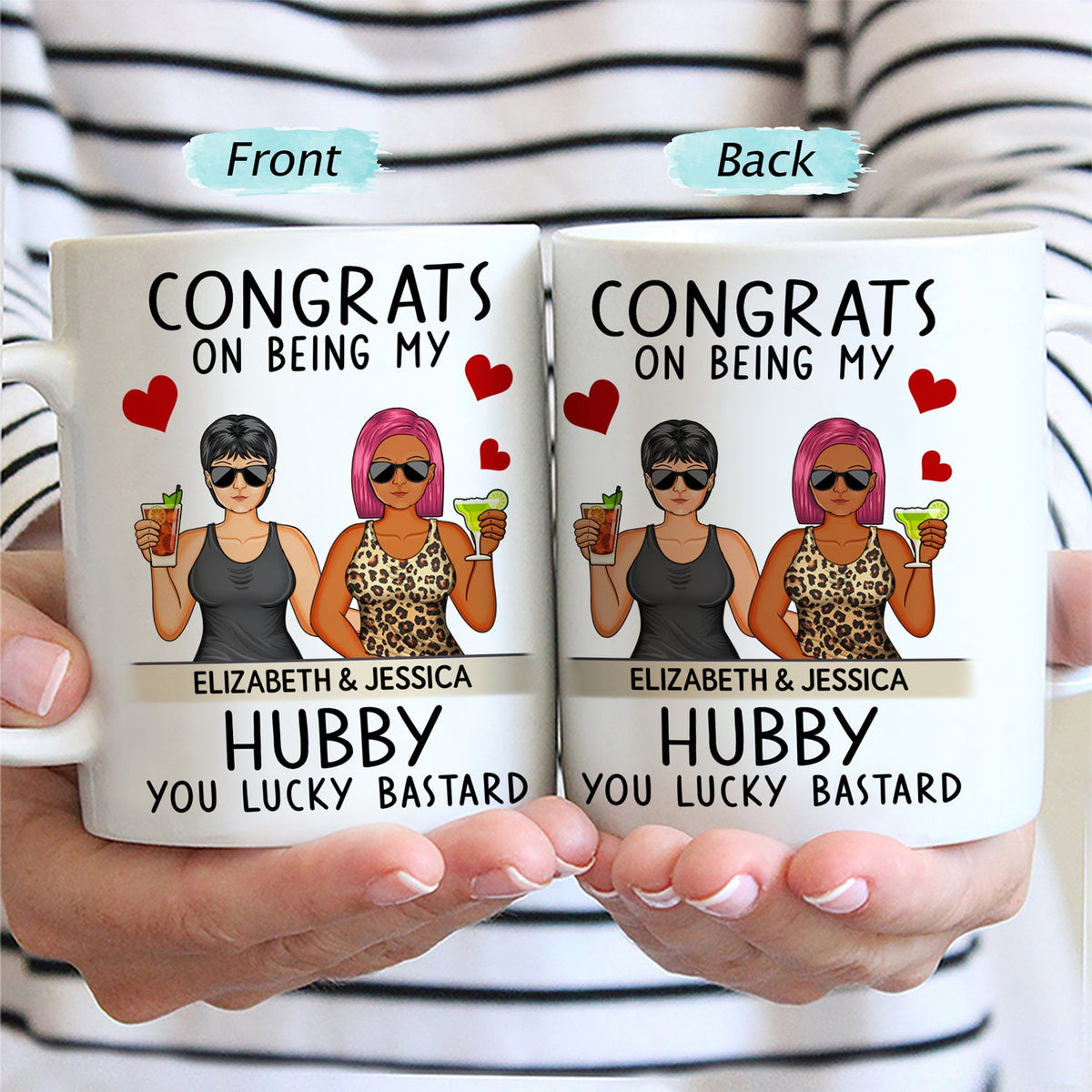 Félicitations pour être devenu mon mari ! Famille - Anniversaire, vacances, cadeau amusant pour les couples - Tasse personnalisée