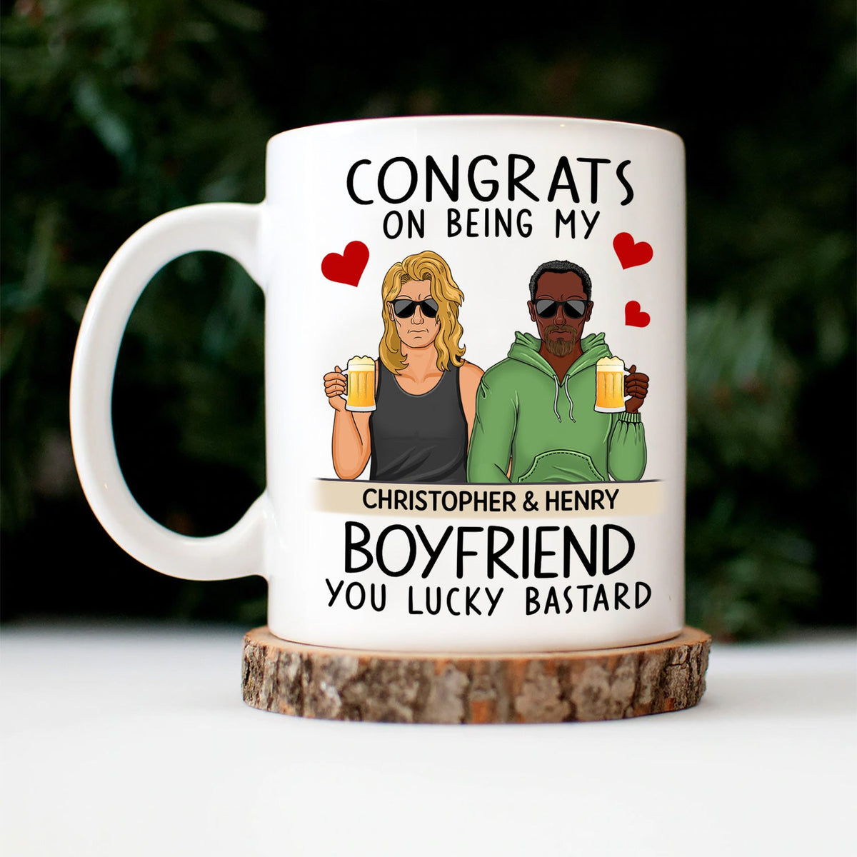 Félicitations pour être devenu mon mari ! Famille - Anniversaire, vacances, cadeau amusant pour les couples - Tasse personnalisée