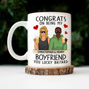 Félicitations pour être devenu mon mari ! Famille - Anniversaire, vacances, cadeau amusant pour les couples - Tasse personnalisée