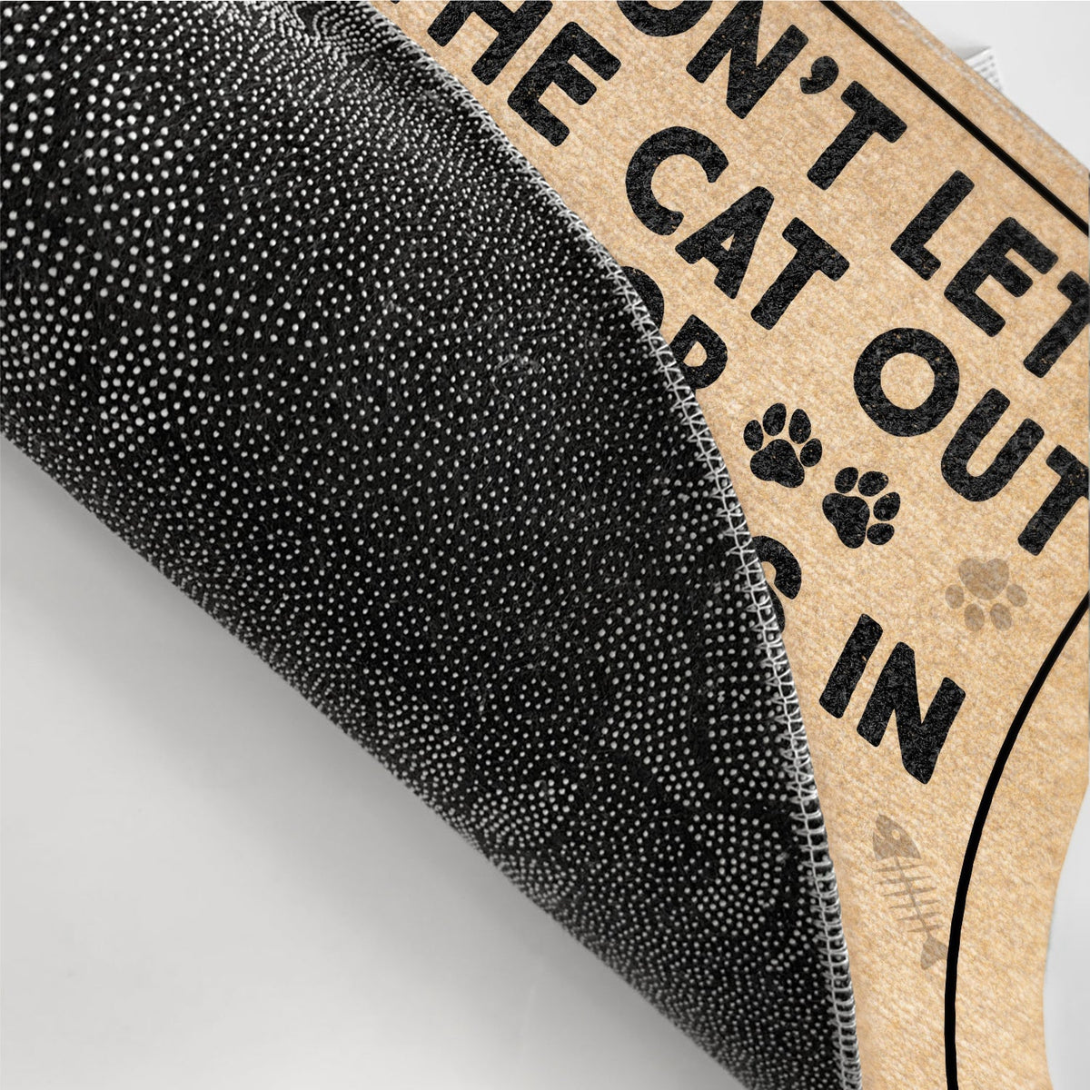 Ne laissez pas sortir les chats ni les policiers. Chat de dessin animé drôle - Cadeau pour les amoureux des chats - Paillasson personnalisé