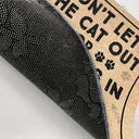 Ne laissez pas sortir les chats ni les policiers. Chat de dessin animé drôle - Cadeau pour les amoureux des chats - Paillasson personnalisé