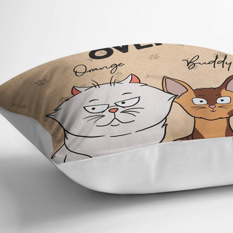 This Is Our Couch Go Sit Over There Funny Cartoon Cat - Gift For Cat Lovers - Personalized Pillow