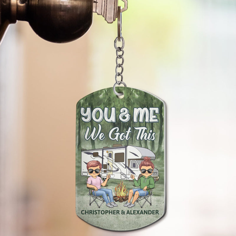 I Wish I Could Turn Back The Clock - Anniversary, Loving Gifts For Couples, Husband, Wife, Camping Lovers - Personalized Aluminum Keychain