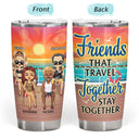 Cruising Through Life One Port At A Time Beach Cruise - Traveling, Vacation, Anniversary, Birthday Gift For Besties - Personalized Tumbler