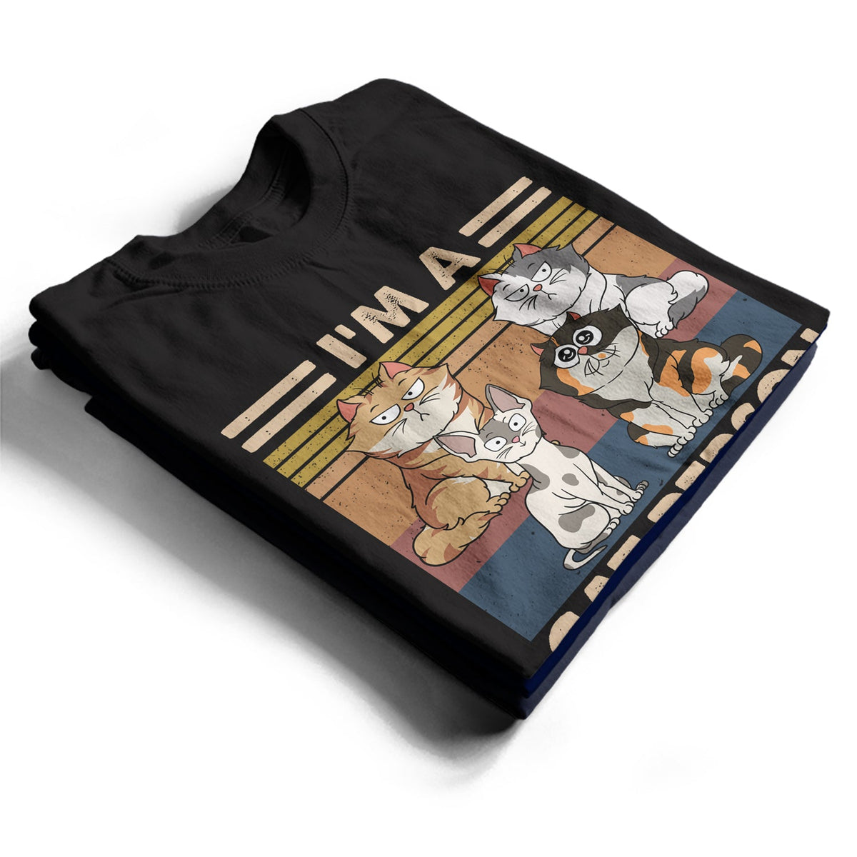 Je suis un amoureux des chats, drôle de dessin animé de chat - Cadeau pour les amoureux des chats - T-shirt personnalisé