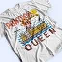 Pontoon Captain Pontoon Queen - Birthday, Anniversary, Travel, Vacation Gift For Woman, Man - Personalized T Shirt