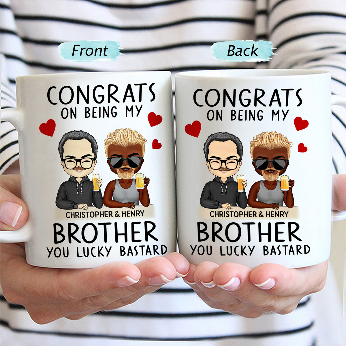 Congrats On Being My Sibling - Personalized 30oz Tumbler With