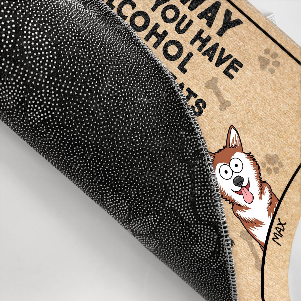 Partez à moins d'avoir de l'alcool et des friandises pour chien. Drôle de chien de dessin animé - Cadeau pour les amoureux des chiens, les couples - Paillasson personnalisé