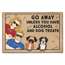 Partez à moins d'avoir de l'alcool et des friandises pour chien. Drôle de chien de dessin animé - Cadeau pour les amoureux des chiens, les couples - Paillasson personnalisé