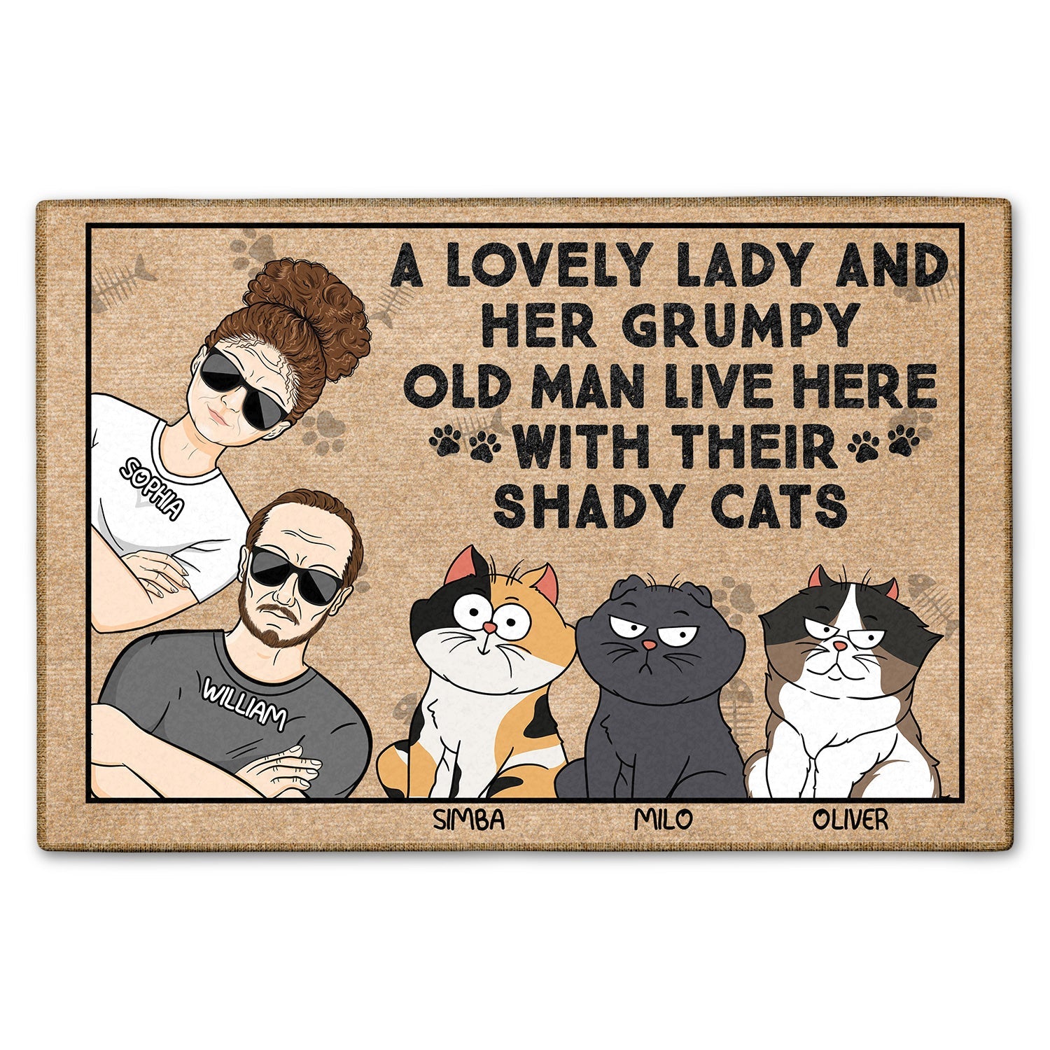 A Lovely Lady And Her Grumpy Old Man Live Here With Their Shady Cats ...