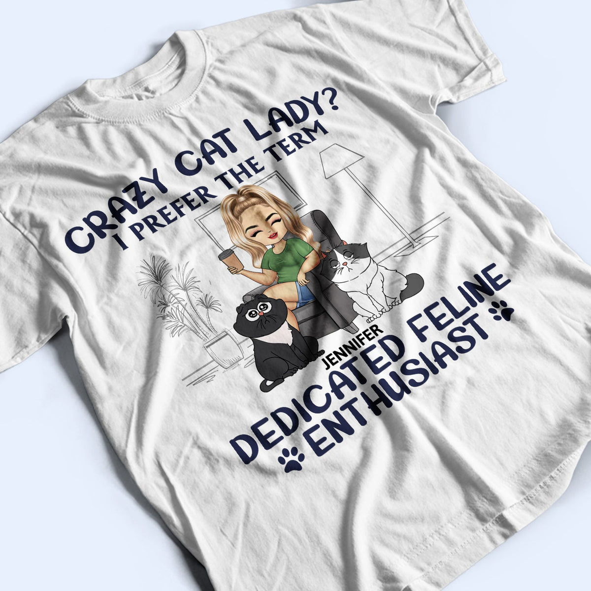 Passionné de chats - Cadeau d'anniversaire amusant pour les amoureux des chats - T-shirt personnalisé