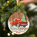 God Blessed The Broken Road - Christmas Gifts For Couples, Husband, Wife - Personalized 2-Layered Wooden Ornament