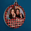 Custom Photo You Are The Reason I Don't Punch People At Work - Christmas Gifts For Colleagues, Coworker, Besties - Personalized 2-Layered Mix Ornament