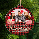 Custom Photo You Are The Reason I Don't Punch People At Work - Christmas Gifts For Colleagues, Coworker, Besties - Personalized 2-Layered Mix Ornament