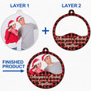 Custom Photo You Are The Reason I Don't Punch People At Work - Christmas Gifts For Colleagues, Coworker, Besties - Personalized 2-Layered Mix Ornament