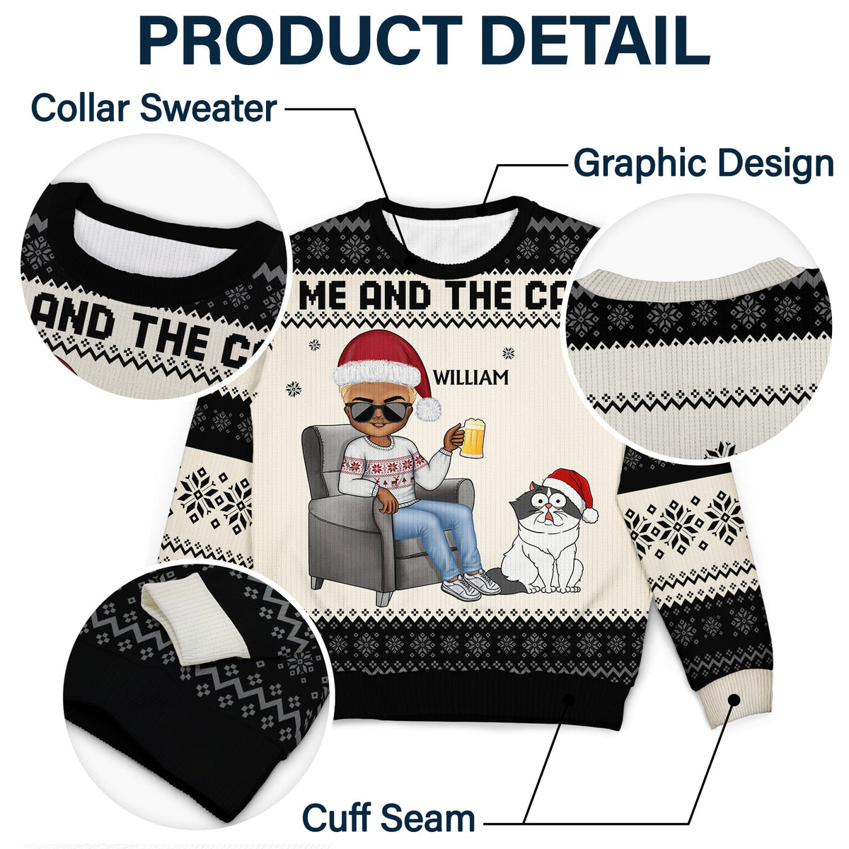 Best Dog Mom Ever Chibi - Christmas Gift For Dog Lovers, Cat Lovers - Personalized Unisex Ugly Sweater