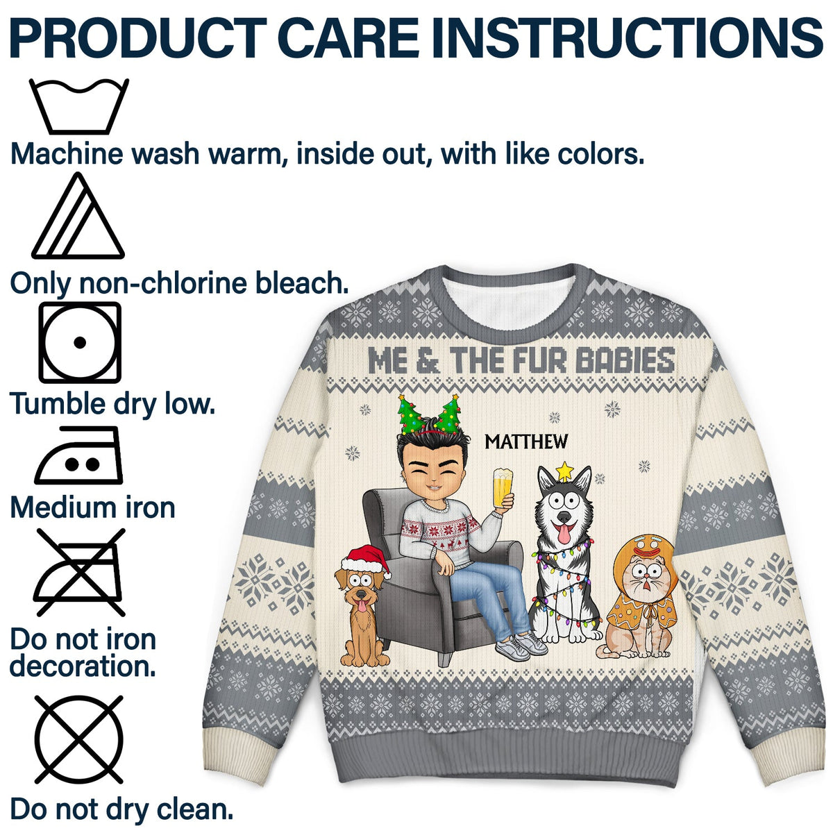 Best Dog Mom Ever Chibi - Christmas Gift For Dog Lovers, Cat Lovers - Personalized Unisex Ugly Sweater