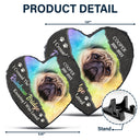 Photo personnalisée « J'ai traversé le pont arc-en-ciel en sachant que j'étais aimé » - Souvenir, cadeau de deuil pour la famille, amoureux des animaux - Pierre commémorative de jardin en forme de cœur personnalisée