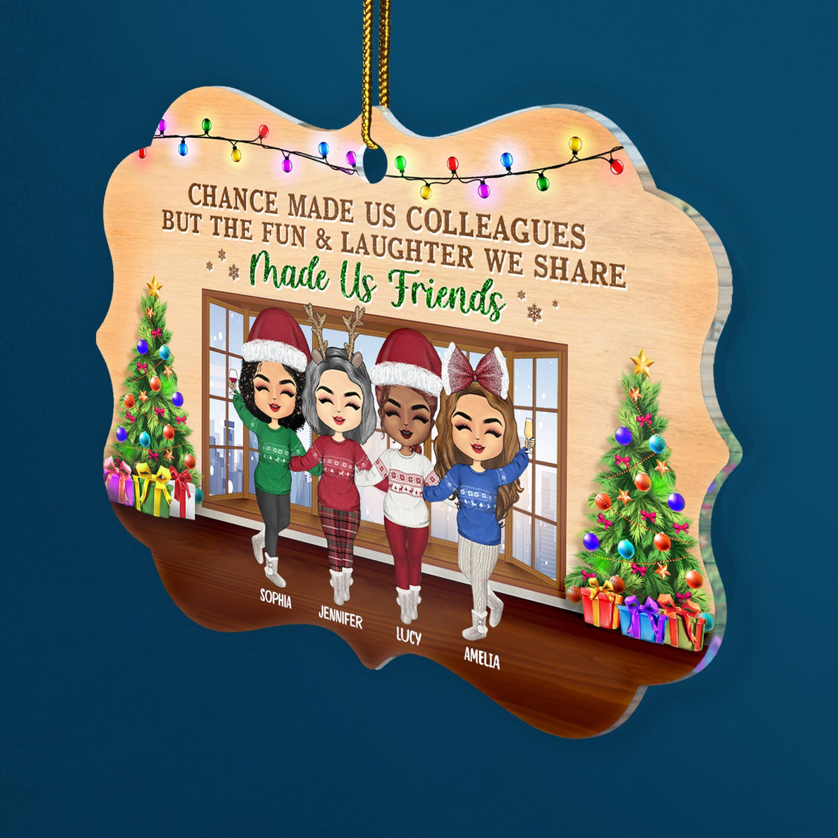 Work Will Be So Much Shitter Without You - Christmas Gifts For Colleagues, Coworker, Friends - Personalized Custom Shaped Acrylic Ornament