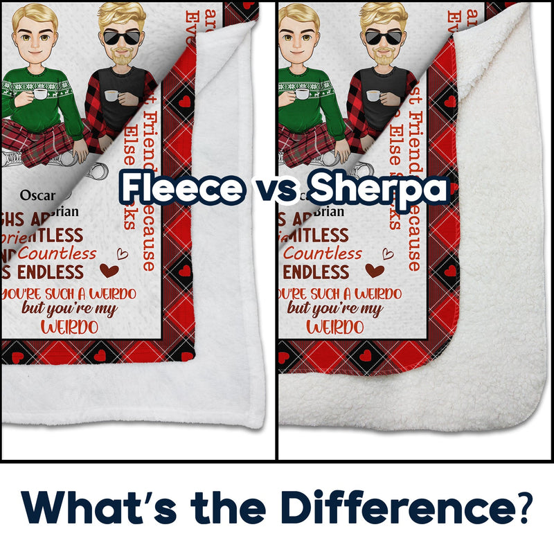 Meilleurs amis pour toujours, partenaires de crime - Cadeau d'anniversaire, cadeau d'amour pour meilleurs amis, collègues, frères et sœurs, famille - Couverture polaire personnalisée