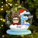 Name Letter Chibi Kid, Baby - Christmas, Lovely Gift For Family, Parents, Grandparents - Personalized Custom Shaped Acrylic Ornament