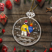 Family Name Eventually He Just Hasn't Asked Yet - Christmas Gift For Couple, Boyfriend, Girlfriend - Personalized Custom Shaped Acrylic Ornament