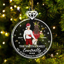 Family Name Eventually He Just Hasn't Asked Yet - Christmas Gift For Couple, Boyfriend, Girlfriend - Personalized Custom Shaped Acrylic Ornament