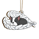 Ange animal de compagnie - Cadeau de Noël commémoratif pour amoureux des chiens et des chats - Décoration en bois découpée personnalisée
