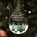 Je suis toujours avec toi en forme de larme - Cadeau de Noël commémoratif pour la famille - Ornement acrylique personnalisé en forme de larme