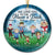 We Love You To The Moon And Back - Christmas Gift For Family, Grandparent, Parent - Personalized Circle Ceramic Ornament