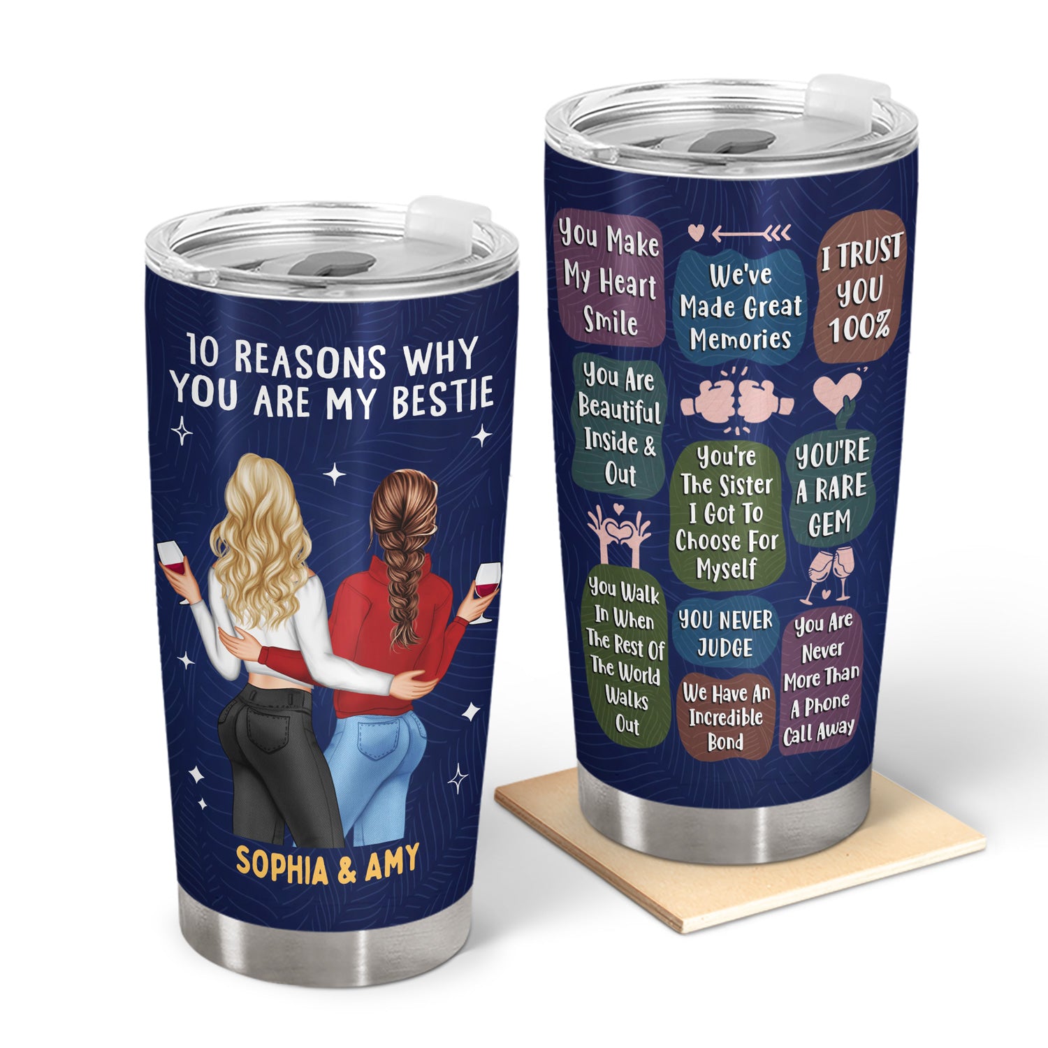 10 Reasons Why You Are My Bestie - Holiday, Birthday, Loving Gift For Friends, Colleagues - Personalized Tumbler