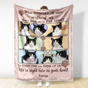 Custom Photo When Tomorrow Starts Without Me - Memorial Gift For Dog Lover, Cat Mom, Pet Loss - Personalized Fleece Blanket