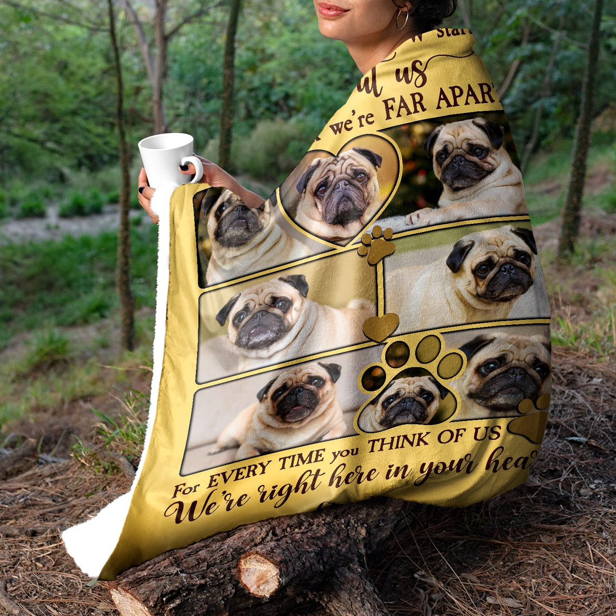 Custom Photo When Tomorrow Starts Without Me - Memorial Gift For Dog Lover, Cat Mom, Pet Loss - Personalized Fleece Blanket