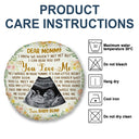 Photo personnalisée « Je t'entends dire que tu m'aimes » - Cadeau de fête prénatale, première maman, épouse - Coussin rond personnalisé