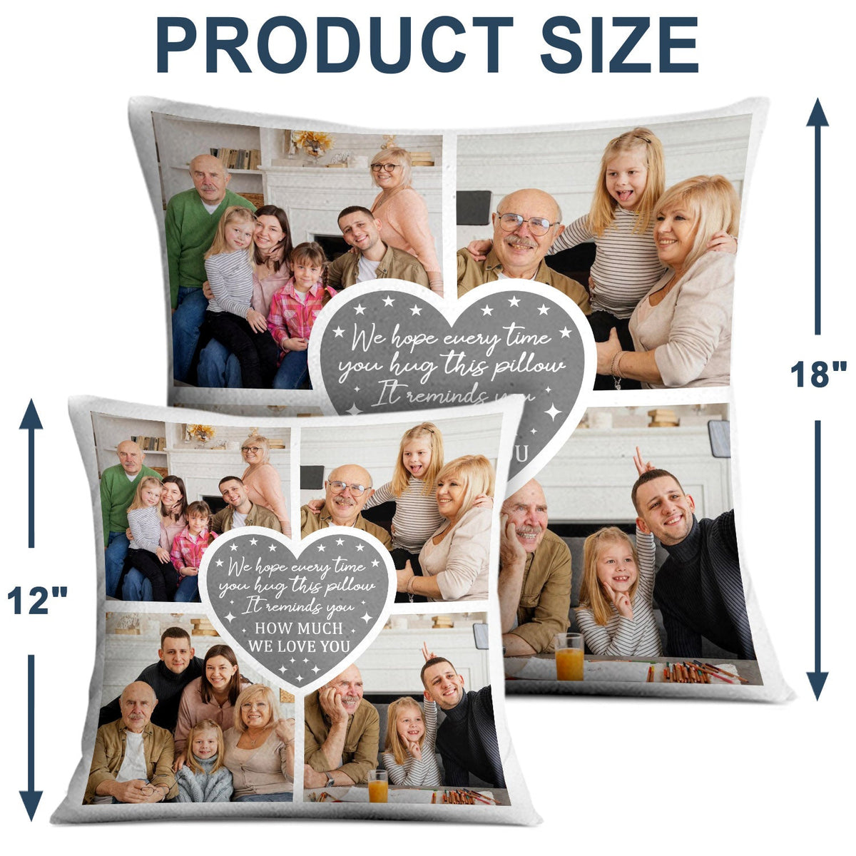 Custom Photo I Love You All The Way To The Moon - Birthday, Loving Gift For Family, Friend, Pet Lover - Personalized Pillow