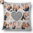 Custom Photo I Love You All The Way To The Moon - Birthday, Loving Gift For Family, Friend, Pet Lover - Personalized Pillow