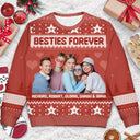 Version photo personnalisée 2 - Cadeau de vacances pour famille, couple, papa, maman, grand-père, grand-mère - Pull moche unisexe personnalisé