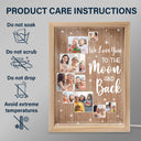 Custom Photo Love You To The Moon And Back - Birthday, Loving Gift For Mom, Dad, Grandma, Family - Personalized Picture Frame Light Box