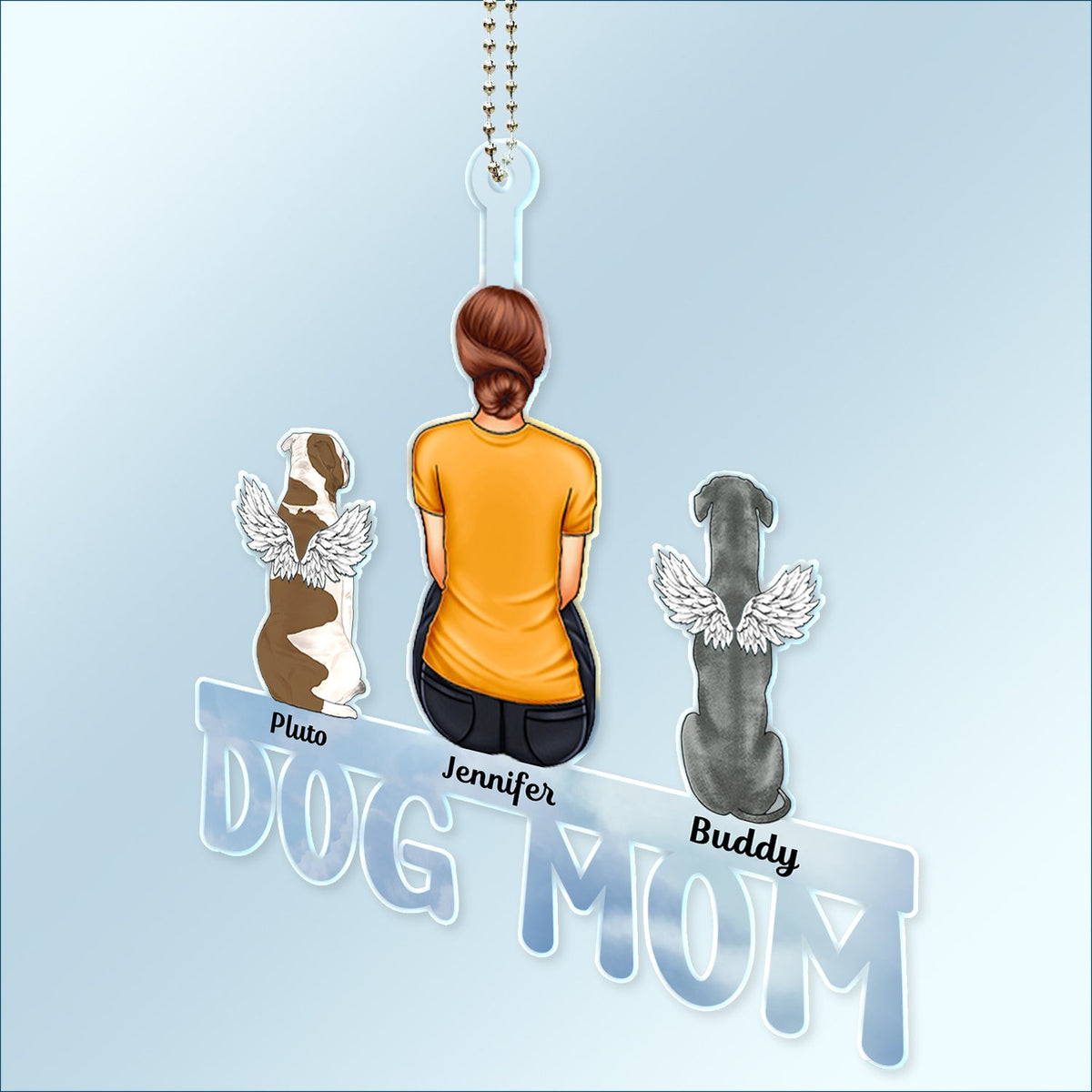 Dog Cat Mom Dad - Gift For Pet Lovers - Personalized Acrylic Car Hange ...