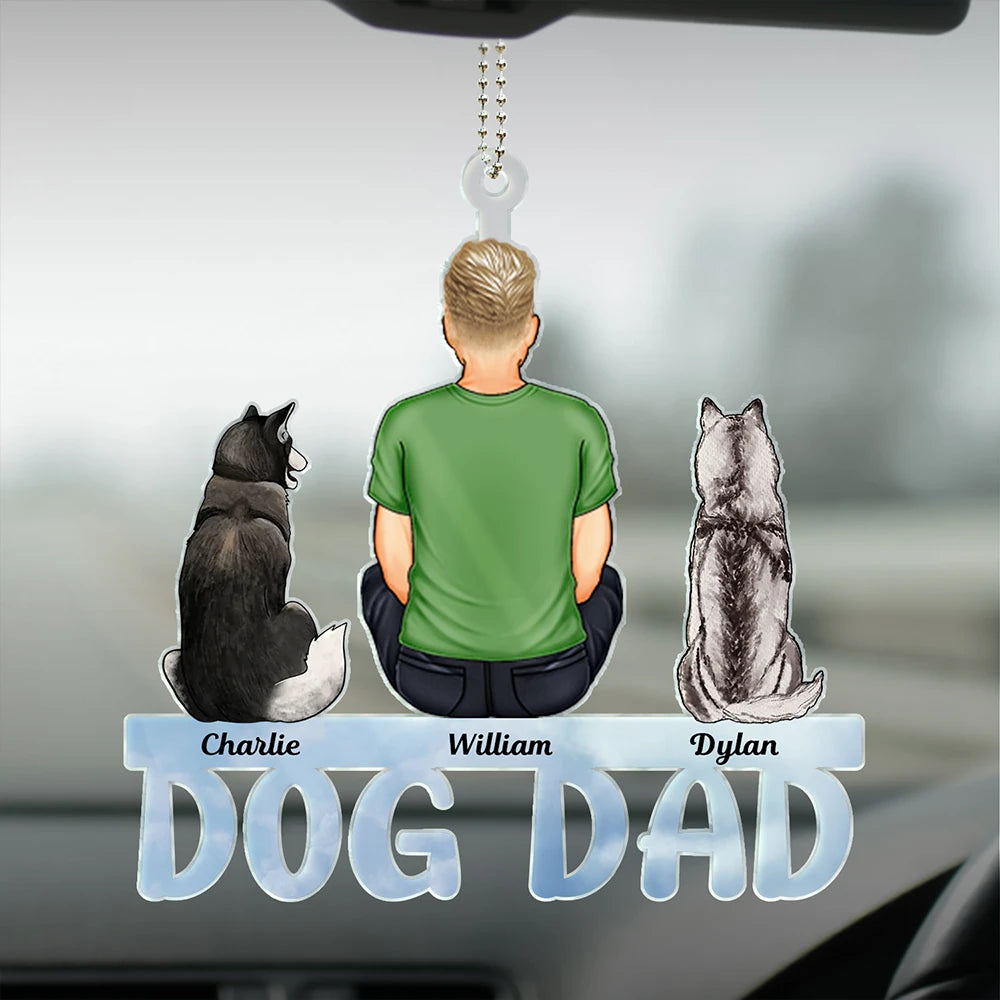 Dog Cat Mom Dad - Gift For Pet Lovers - Personalized Acrylic Car Hanger