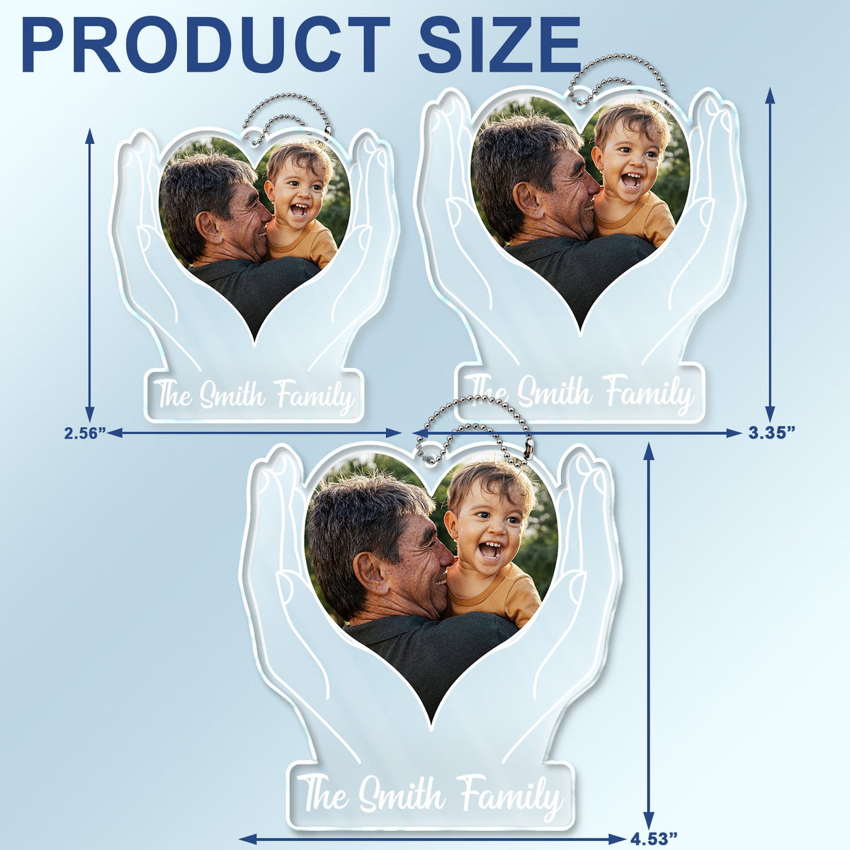 Custom Photo Family - Gift For Mom, Dad, Couples, Sibling, Dog Lovers, Cat Lovers - Personalized Acrylic Car Hanger