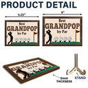 Best Dad By Par - Birthday, Loving Father Gift For Golf Lover, Golfer Papa - Personalized 2-Layered Wooden Plaque With Stand