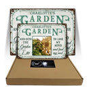 Custom Photo And Into The Garden I Go To - Outdoor Decor For Garden Lovers - Personalized Classic Metal Signs