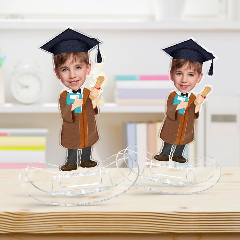 Custom Photo Happy Graduation Kids - Gift For Children, Grandkids - Personalized Acrylic Shaking Stand